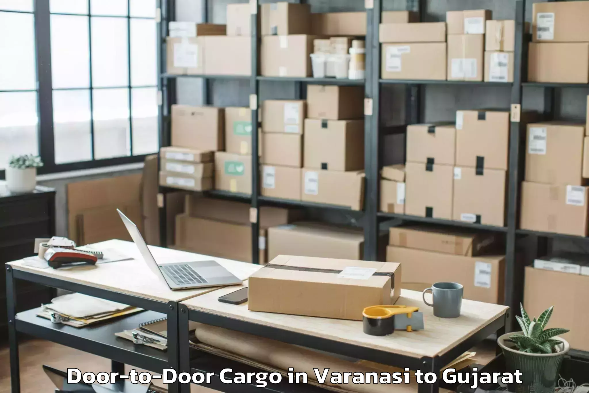 Trusted Varanasi to Sankheda Door To Door Cargo